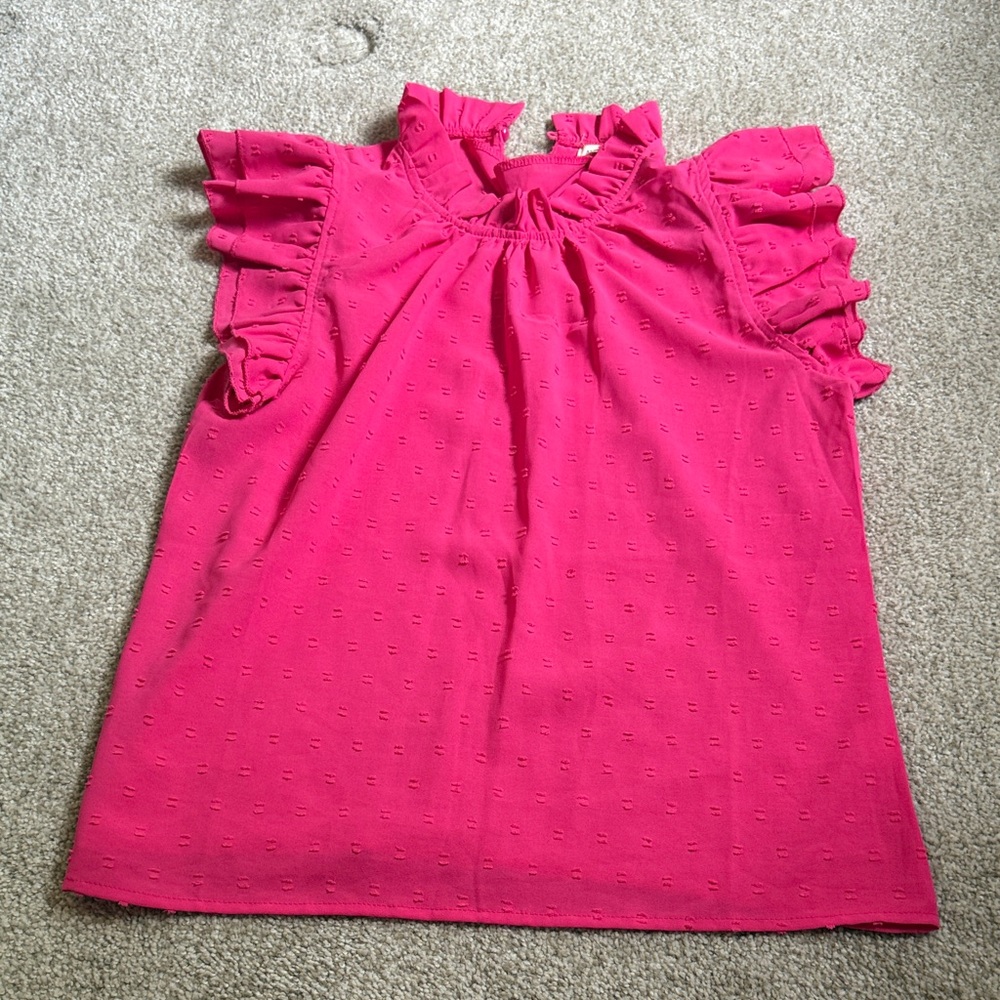 Ruffled Pink Blouse